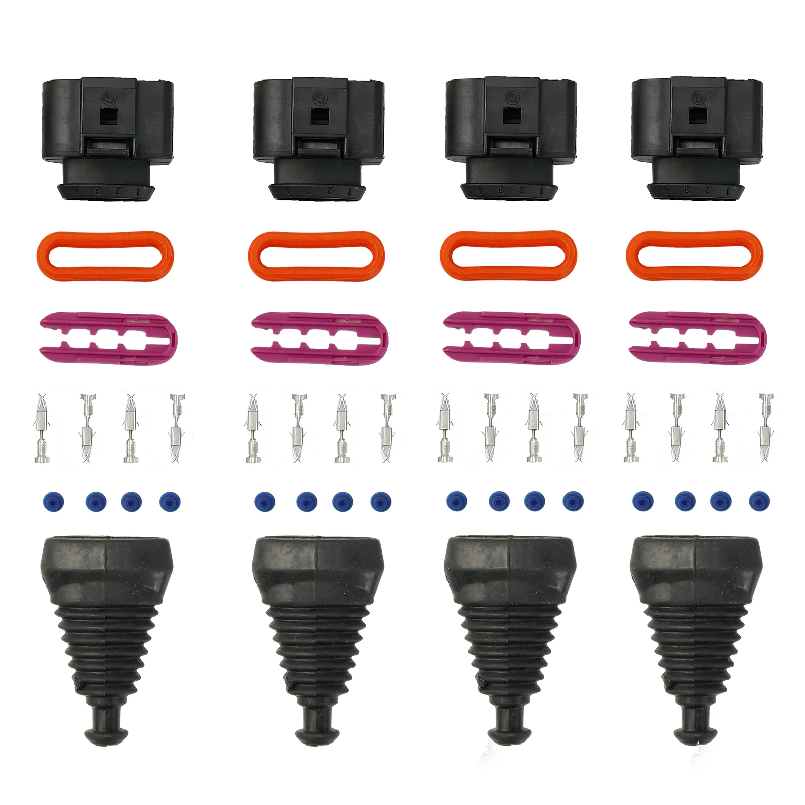 4x Ignition Coil Connector Repair Kit For VW Golf Jetta Passat Polo Sharan Touran Audi A4 A6 A8 2008-2016 1J0973724 1J0998724