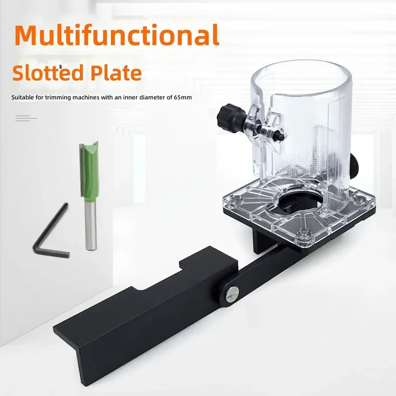 Woodworking 2-in-1 Connector Slotter Machine Invisible Shelf Parts Die Straight Half-pass Buckle Trimming Tool Milling Cutter