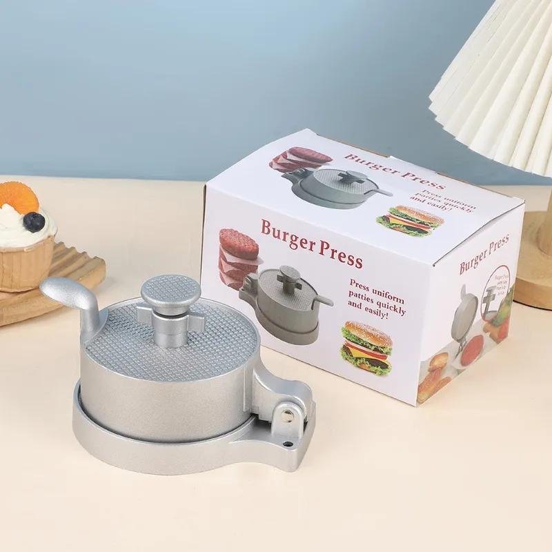 Hamburger Meat Press Aluminum Alloy Meat Patty Tool Household Manual Adjustable Press
