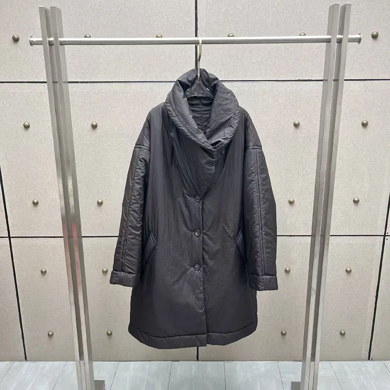 2026 new model, women's button-up thick jacket coat, versatile and warm long coat, high-quality trench coat, Y2K style