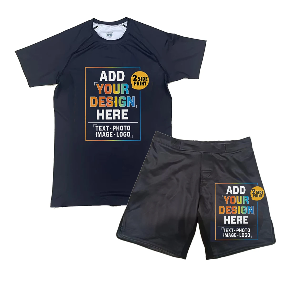 Customized Men's Wrestling Suit, Surfing T-shirt, Beach Swimsuit, Diving MMA BJJ Children's And Teenagers' Jiu Jitsu Fitness Set
