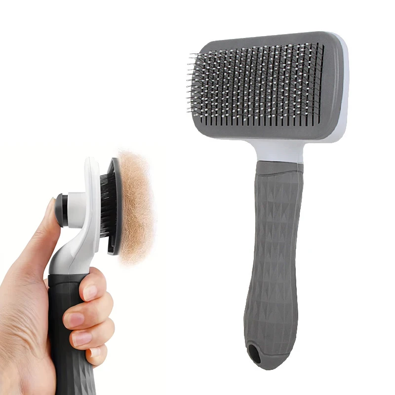 

Pet Cleaning Beauty Hair Removal Brush Gentle Hair Removal Massage Comb One Click Hairs Removals For Dogs And Cats Easy To Clean