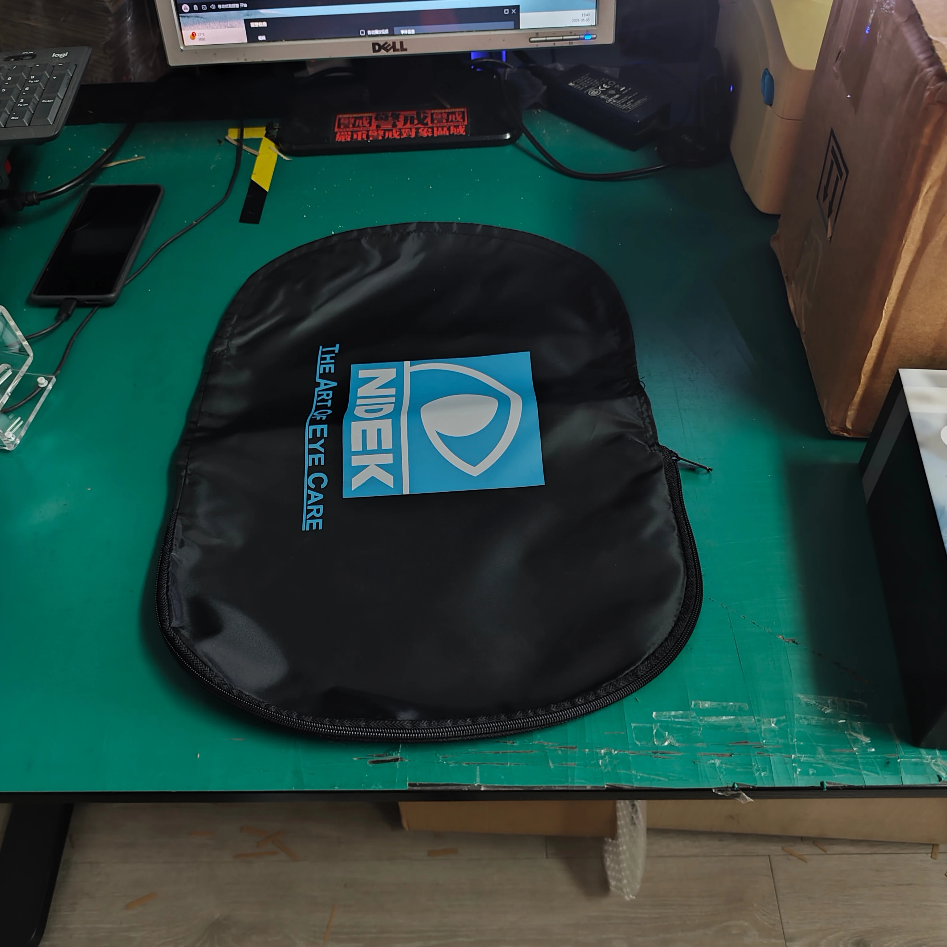 Brand New Vision Tester Nylon Anti Dust Cover with Zipper 4833| Phoropter Phoroptor Black Cover | Hard Nylon Material With Logo