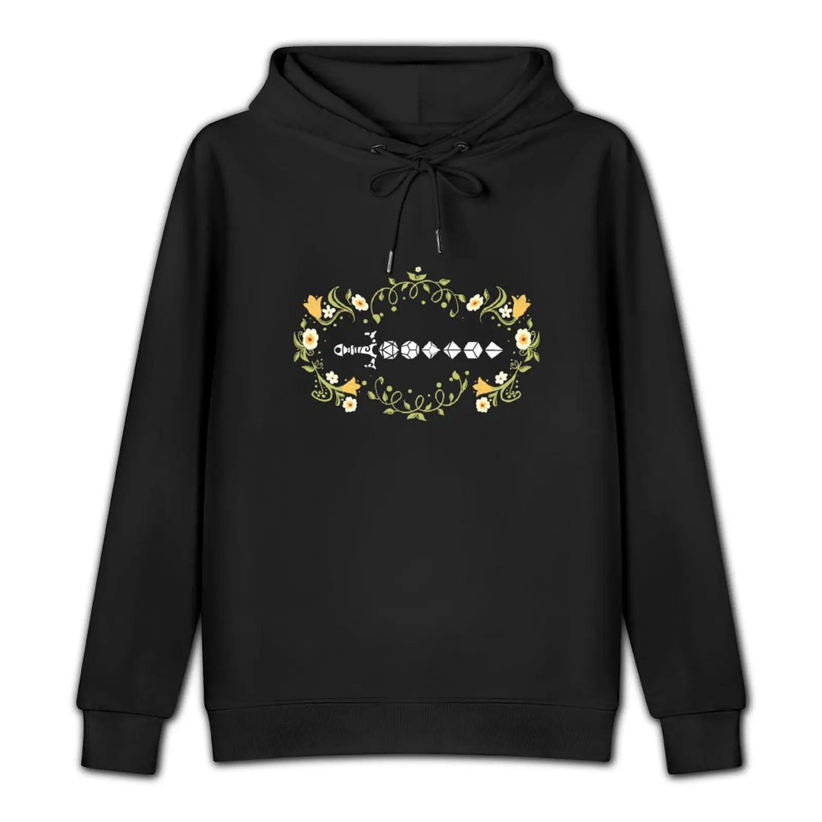 Flowers and Plants Polyhedral Dice Sword Pullover Hoodie men's autumn clothes hoodie oversize