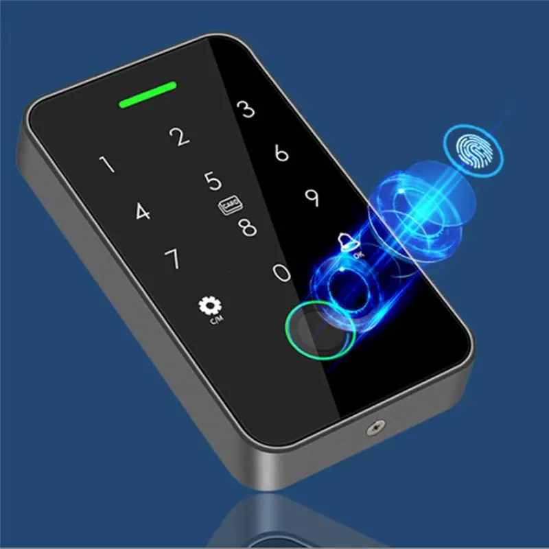 ABZZ-Dual RFID 125Khz+13.56Mhz Tuya Outdoor Fingerprint Access Control Keypad IP67 Waterproof Biometrics Door Opener
