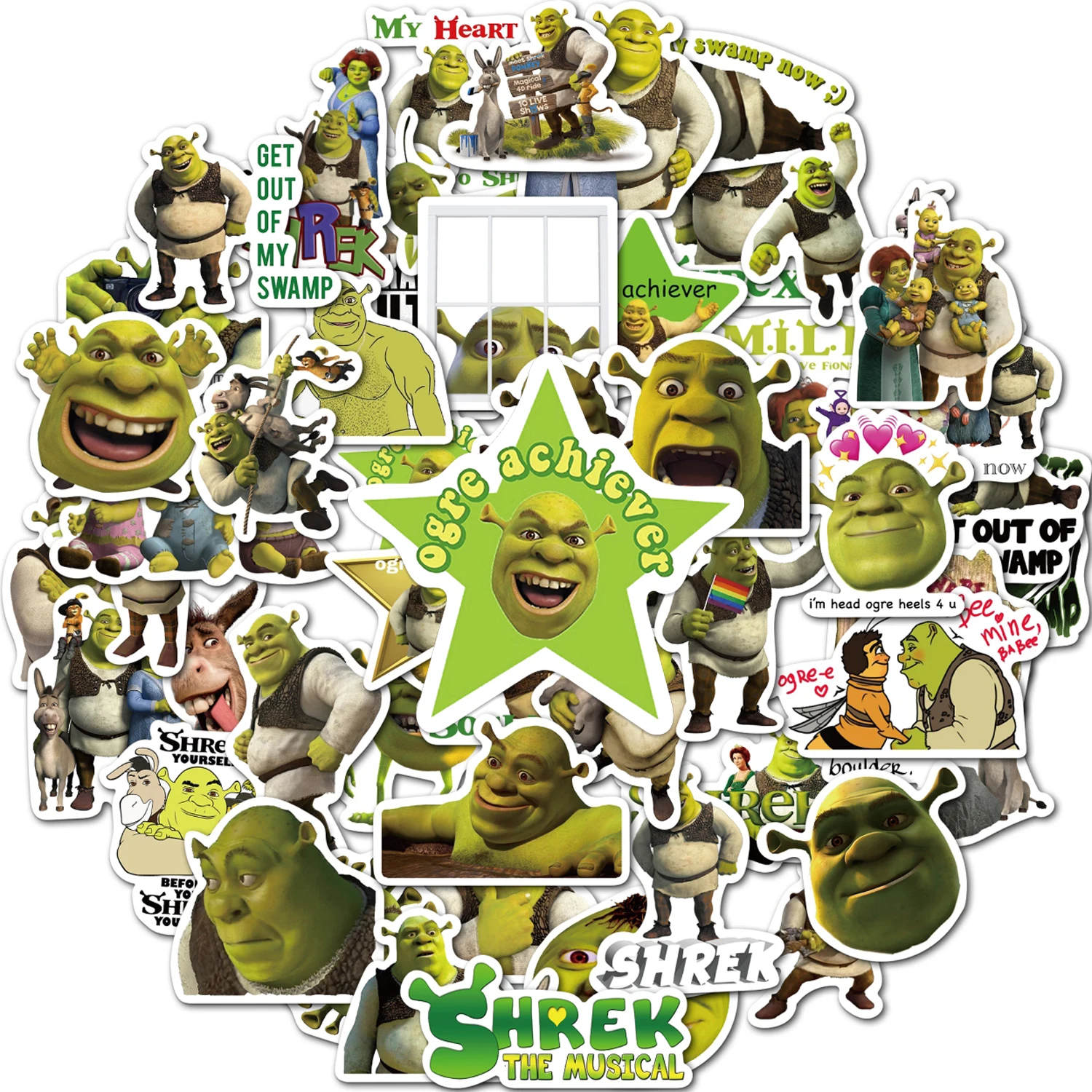 10/50 Stuks Disney Monster Shrek Stickers Meme Sticker Graffiti Koffer Skateboard Laptop Gitaar Kinderen Cartoon Sticker Cadeau Speelgoed