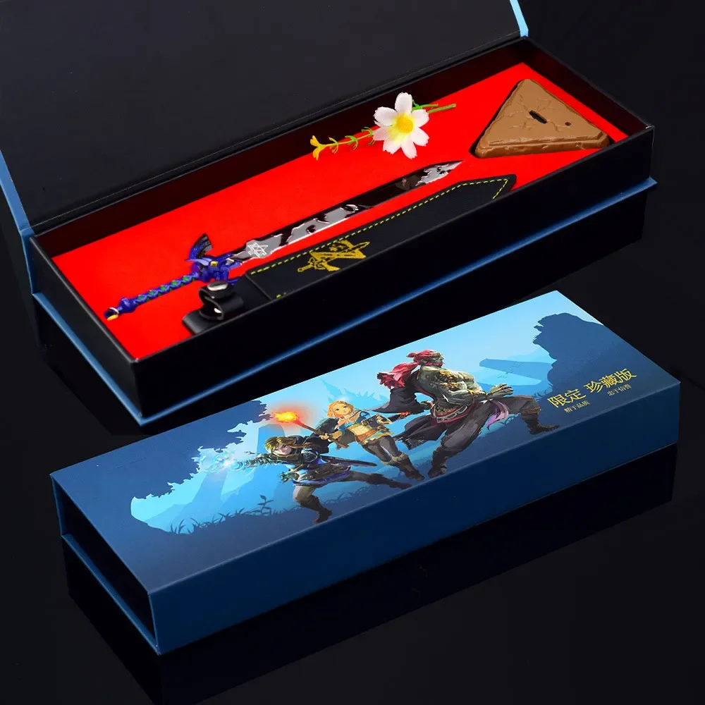 Zelda anime figura de ação link mestre espada modelo chaveiro brinquedos móveis decoração desktop caixa presente