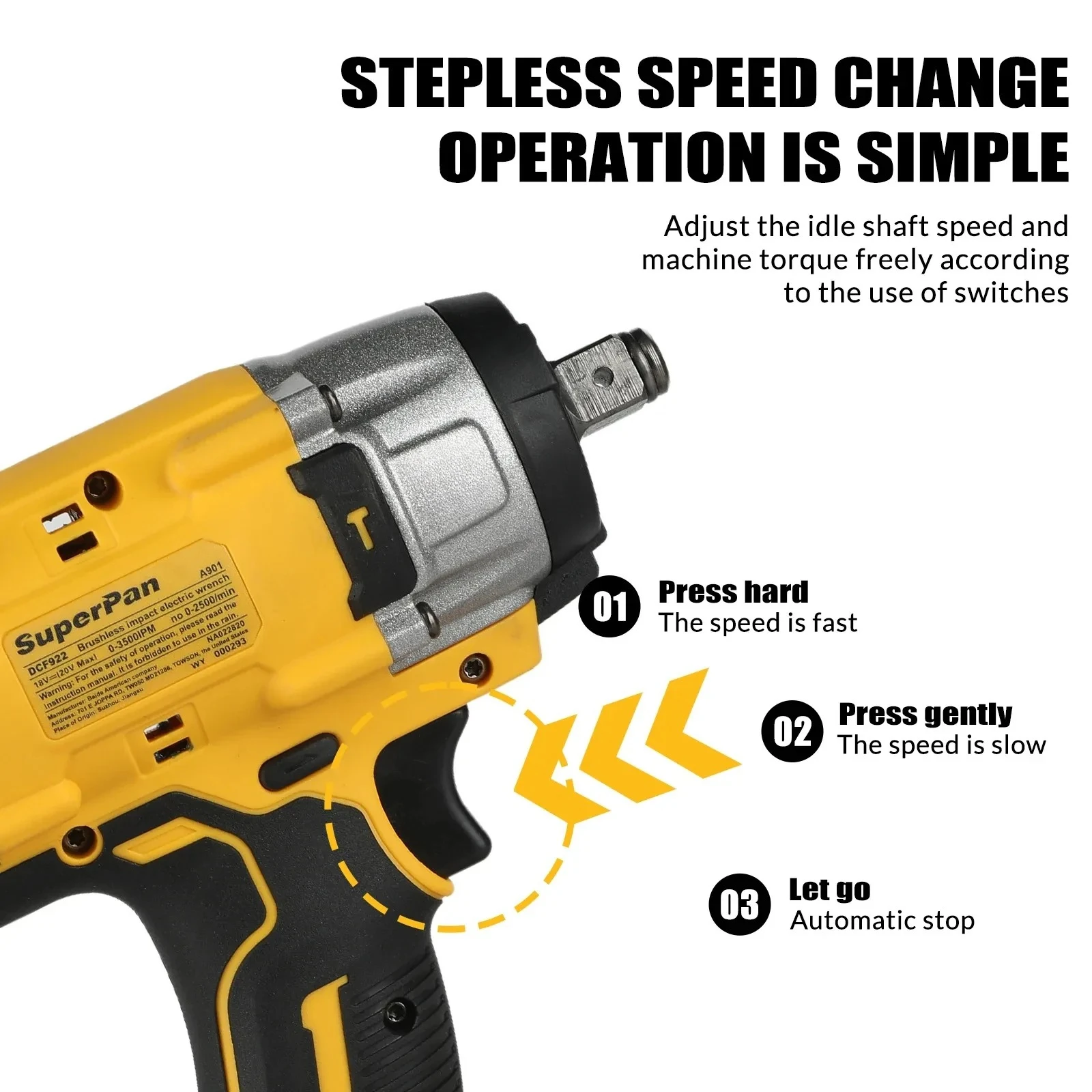 SuperPan DCF922 Impact Wrench 1/2
