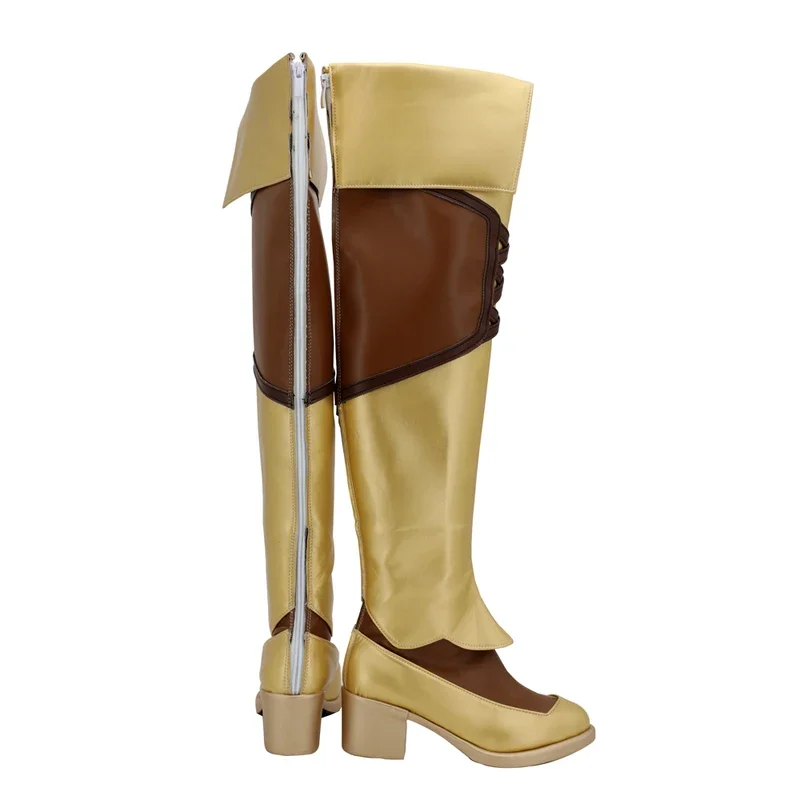 Bottes de Cosplay Raphtalia en Cuir PU à Talons Hauts, Chaussures Brunes sur Mesure pour Unisexe