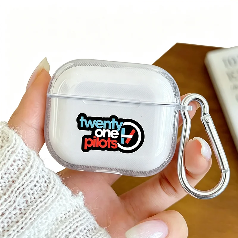 Étui de protection pour écouteurs Band twenty one pilots, étui de protection pour écouteurs sans fil AirPods Pro2 en TPU, étui de protection pour AirPods 3/4, cadeau pour les fans