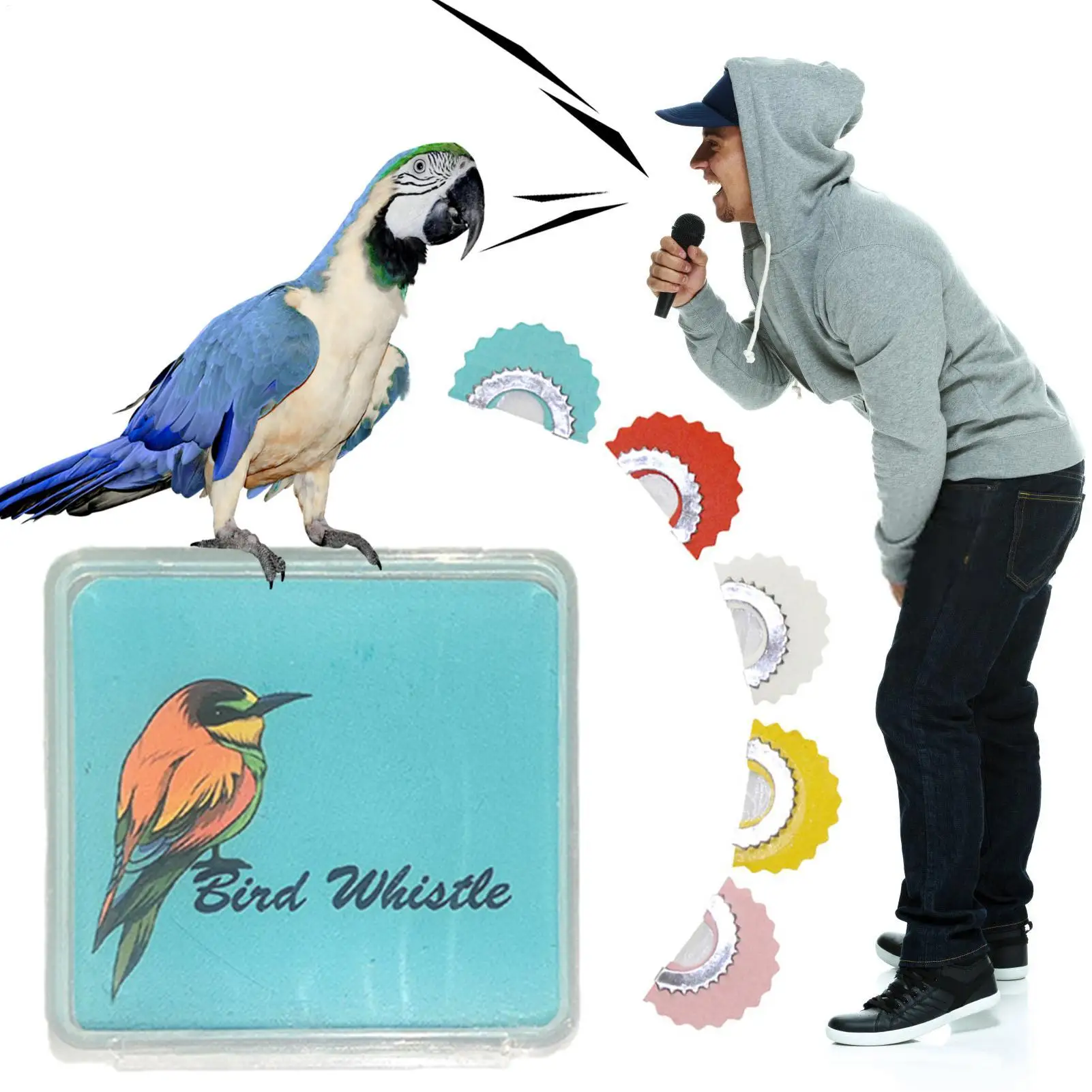 5PCS Bird Whistle That Fits Inside Mouth Hiden Magic Tweeting Noisemaker Toy Tricks Bird Caller Bird Whistles Bird Behaviour Aid