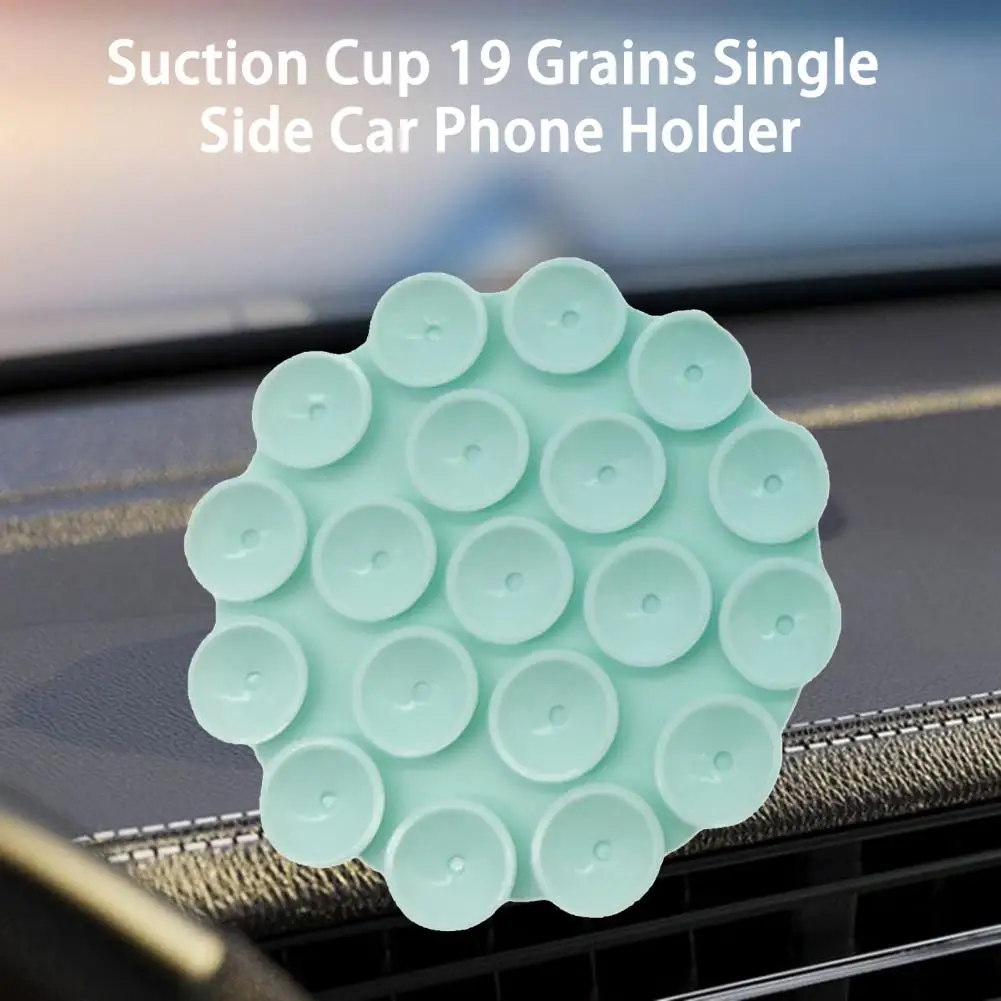 Useful Silicone 19 Grains Single Side Suction Cup Phone Holder Self-adhesive Portable Car Phone Bracket Home Supply