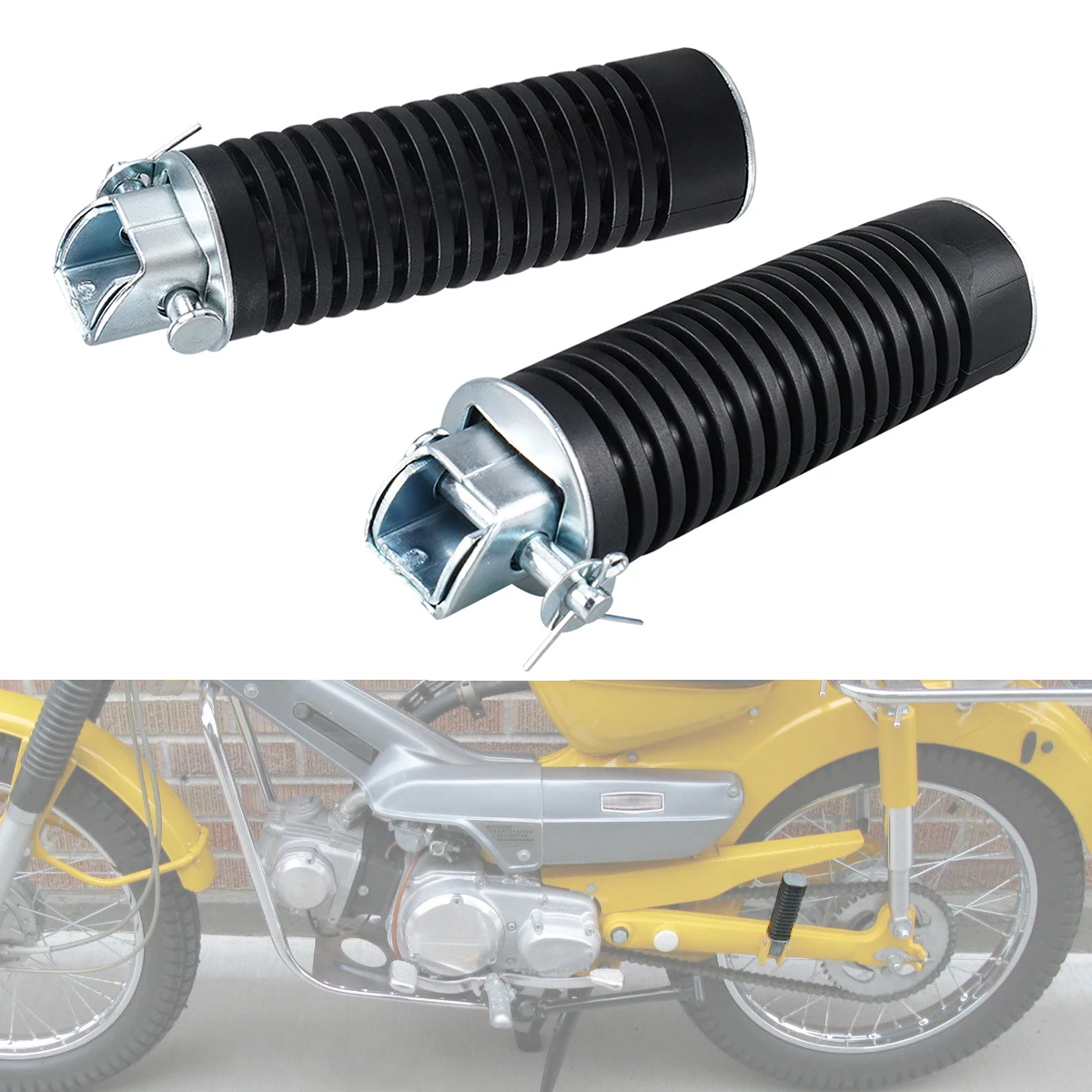 For Honda S90 CL77 CL90 CB100 Motorcycle Footpeg Footrests for Honda XL250 1974-1976 CL175 1968-1973 CB175 1969-1973 CA175 69-68