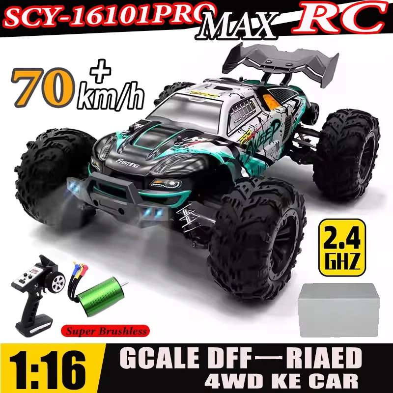 

SG 16101 Pro 1:16 75 км/ч 4WD Радиоуправляемый автомобиль со светодиодной подсветкой 2,4G Автомобили с дистанционным управлением Высокоскоростной дрейф-монстр-трак для детей в подарок