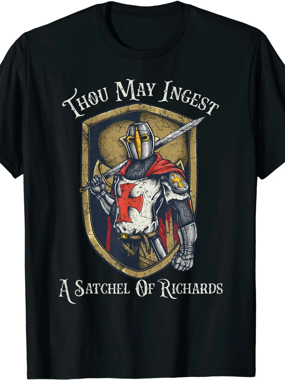 You May Ingest A Satchel of Richards T-Shirts Graphic Short Sleeve Men's T-shirts for Summer Unisex All-Season