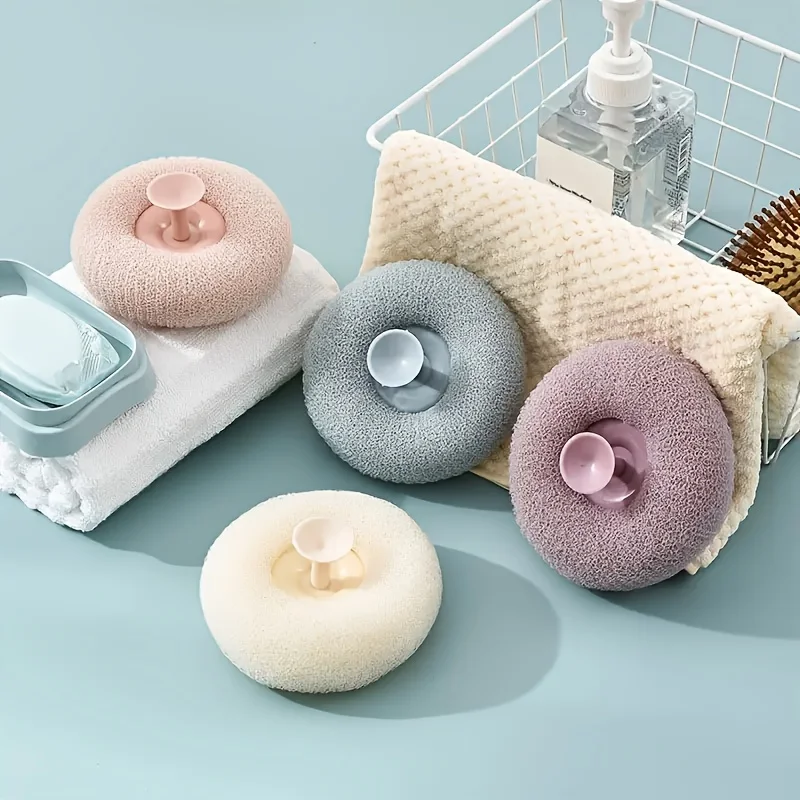 

Luxury Suction Cup Massage Bath Ball - Non-Scattering, Foam Net Design with Cleaning Brush, Mixed Colors