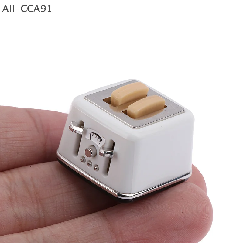 

CCA91-1 Set 1/12 dollhouse bread machine with toast miniature cute decorations toaster Modey toy for Children dollhouse Decor