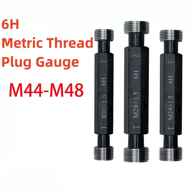 

1PCS M44-M48 Steel Mer-cury Gage Metric Fine Thread Plug Gauge High Quality wholesale 6H M44 M45 M46 M47 M48