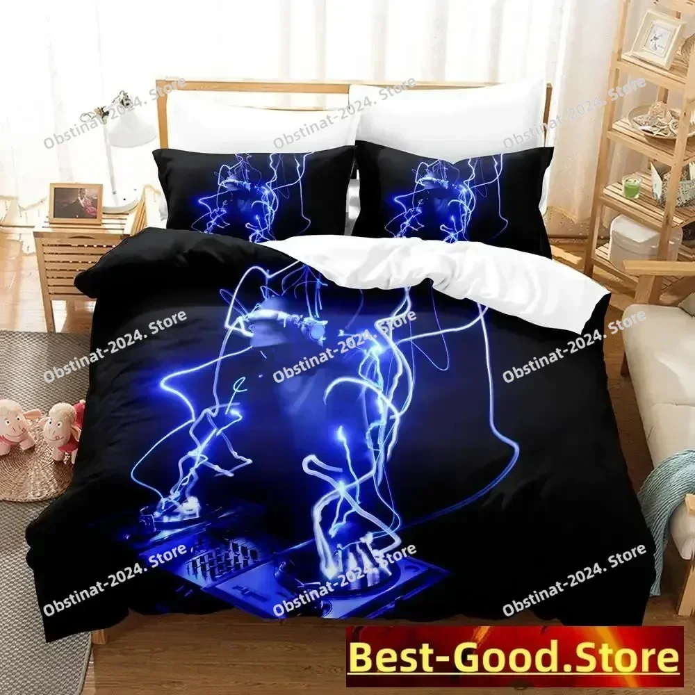2023 Personality Music DJ Rock Bedding Set Printed Bed Set With Pillowcase Bed Duvet Cover Single Double Queen Super King Size