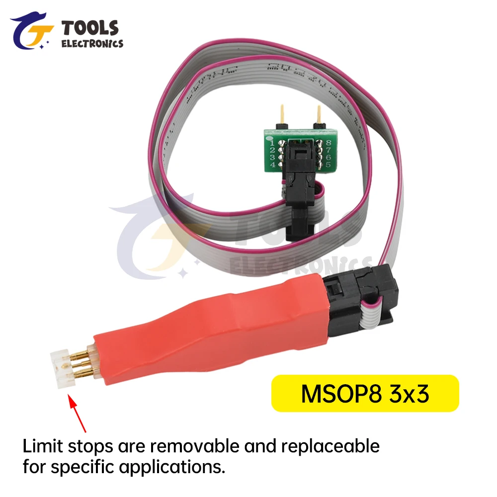 

TSSOP8/MSOP8 Microchip Spring Pin Burner Read/Write Test Probe Car Instrumentation Program Download Cable Programmer