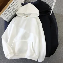 Women's Solid Color Hoodies  Autumn Winter Loose Hoodie Fashion Jogger Clothing Hooded Tops Casual Y2k Sweatshirt Goth Clothes