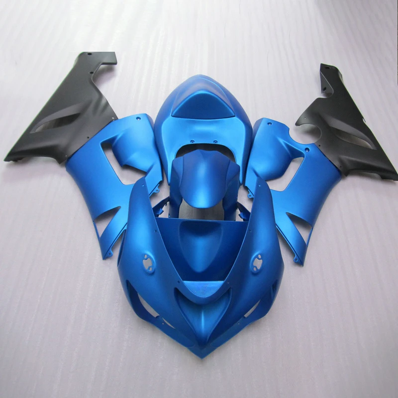 Free Custom Motorcycle fairings kit for KAWASAKI Ninja 2005 2006 ZX6R sport fairing kits ZX 6R ZX 636 05 06 dark blue+tank cover