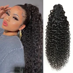 Kinky Curly Claw Clip Ponytail Extensions Human Hair Clip In Pony Tails Brazilian Remy Wave Hair Extensions 10