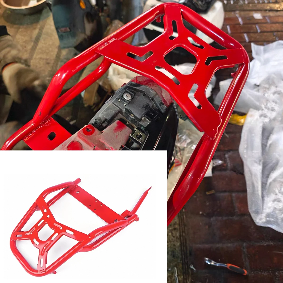 Motorcycle scooter accessories rear shelf high carbon steel rear frame tail box bracket Fit For Benelli BJ125-3E/3F TNT125