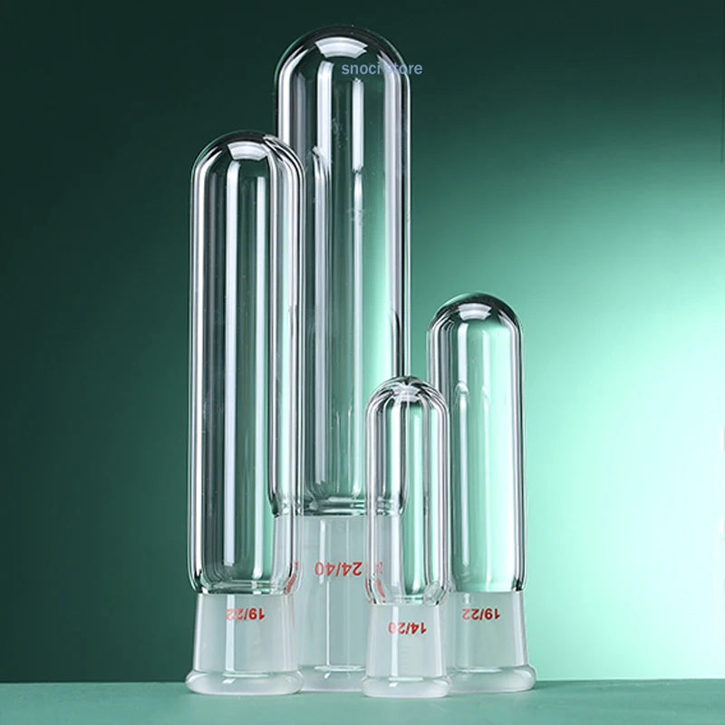 Laborator Borosilicate Glass Tube Colorimetric Tube Flask Test Tube With Ground Joint, Heavy Wall , 10mL 25mL  50mL 100mL 1Piece