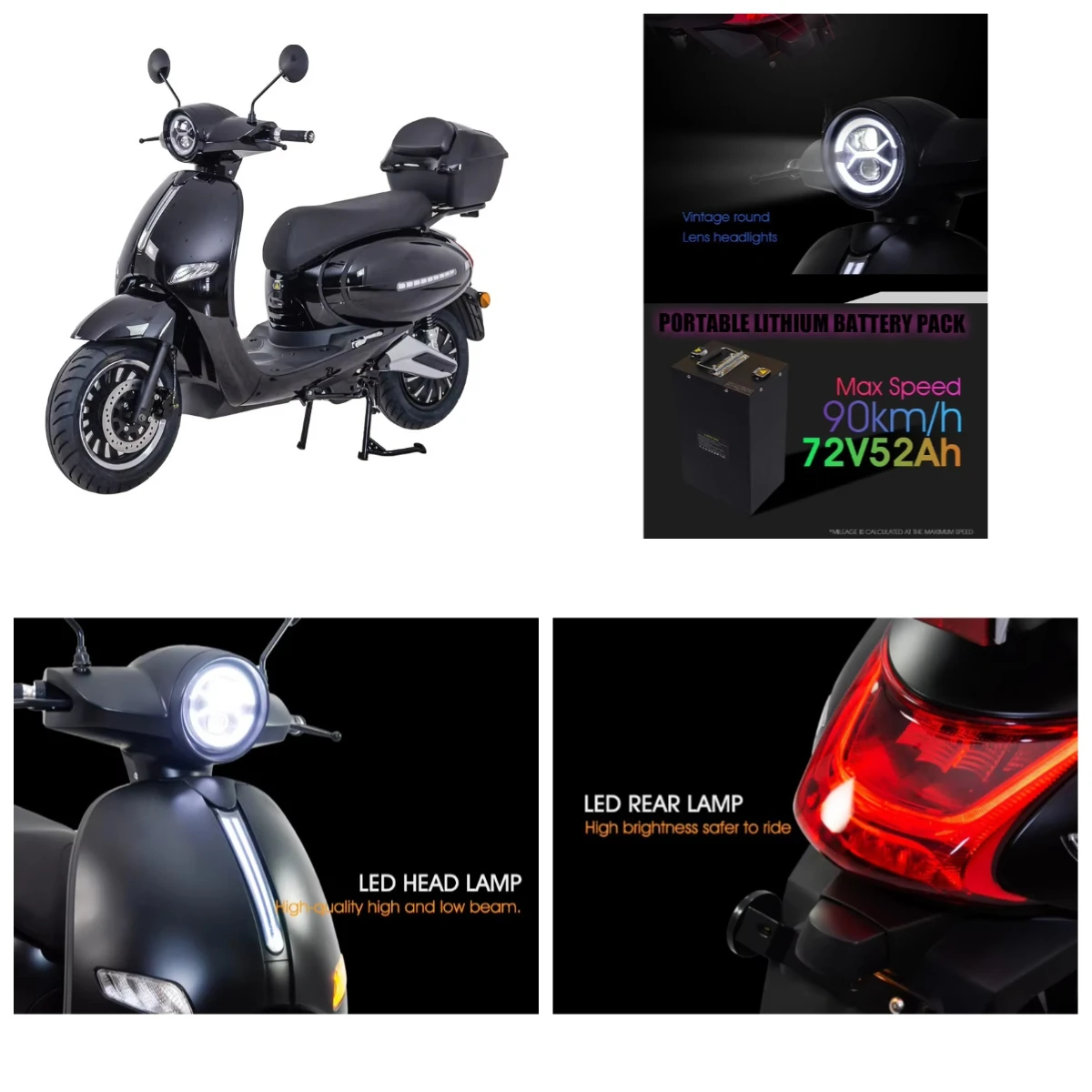 

Krono Wild GOLDEN LION EEC Hybrid Electric Motorcycle High Speed 90 Km/h With Removable Lithium Battery