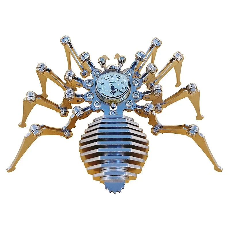 

Mechanical spider clock ornaments, stainless steel toys, metal insect models, creative gifts for boys