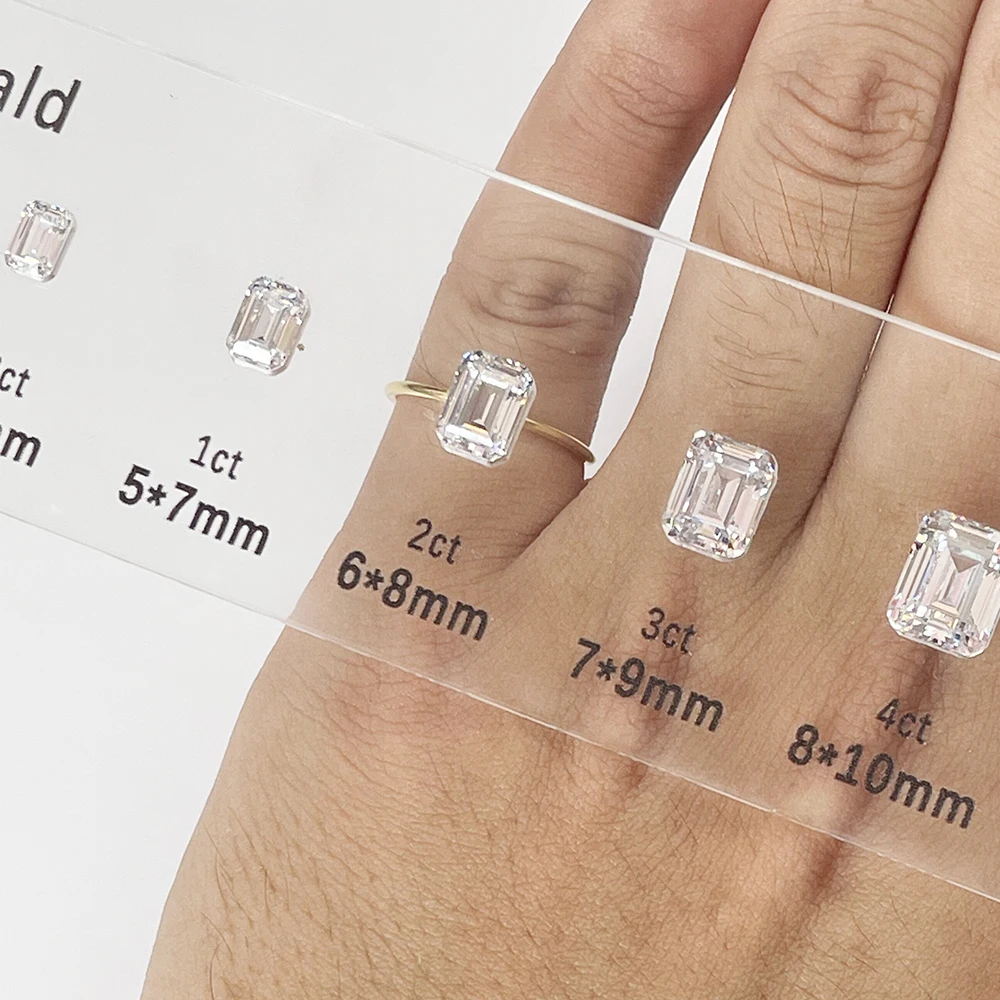 LETMEXC 5A Cyrkonia Diamentowa mieszanka 8 różnych rozmiarów Waga Nadaje się do porównania diamentów Karta CZ