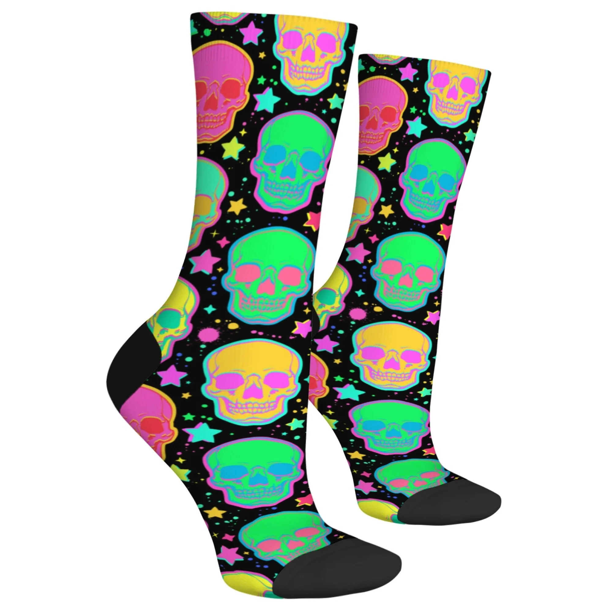 الملونة ستار الجمجمة الرجال الجوارب Harajuku نمط الرجعية الشارع الشهير الهيب هوب الجوارب الجدة مضحك جوارب ضغط مجنون هدية حفلة #3