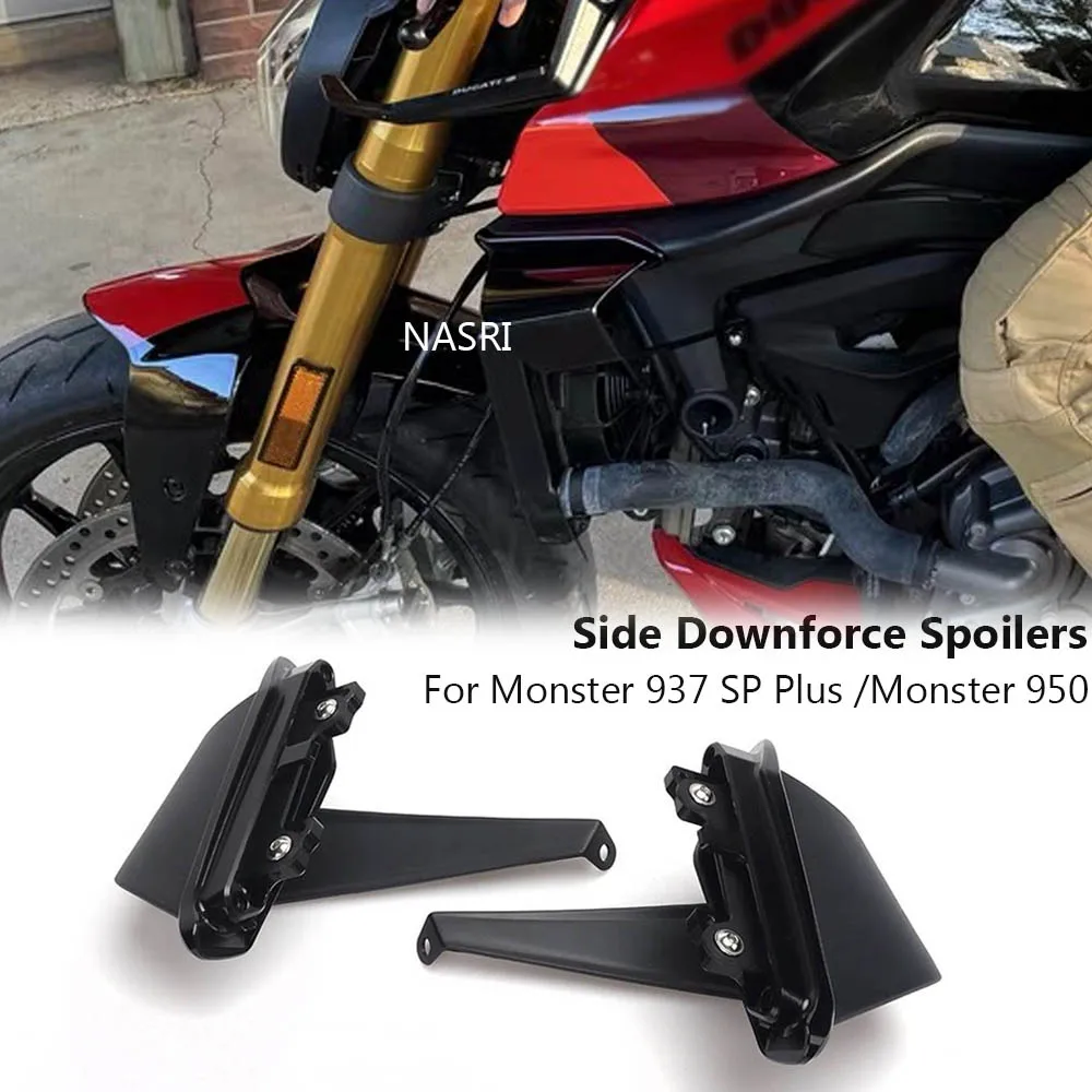 

NEW Motorcycle Aerodynamic Side Downforce Naked Spoilers Fixed Winglet Wing For DUCATI Monster 937 SP Plus MONSTER 950 2021-2023