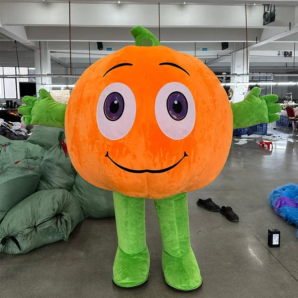 Inflatable Pumpkin Mascot Costume Adult Cartoon Character Outfit Attractive Suit Birthday Gift Carnival Party Events No Battery