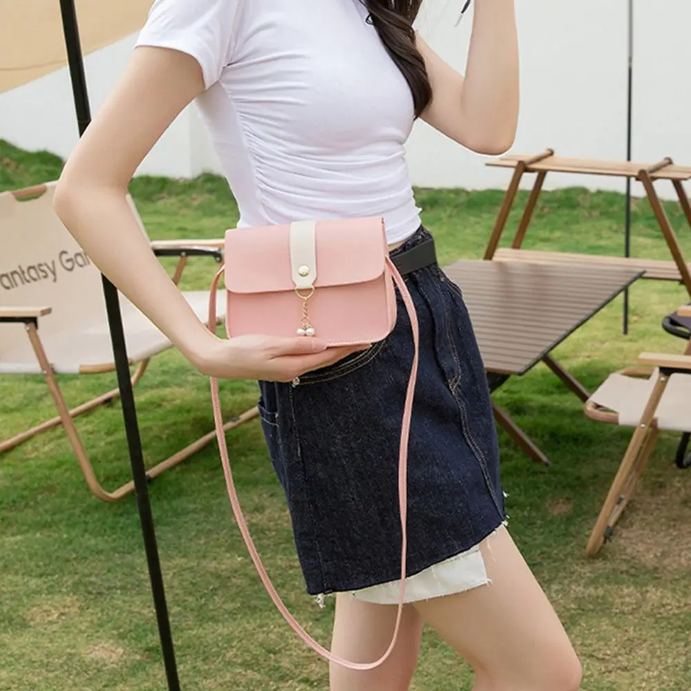 Creative Shoulder Bag Sundries Storage Handle Pouch Mini Square Bag Handbag Small Satchel Storage Totes