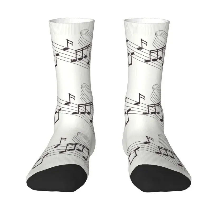 Funny Music Notes Melody Socks Men Women Warm 3D Printed Fashion Personality Notes Football Sports Socks