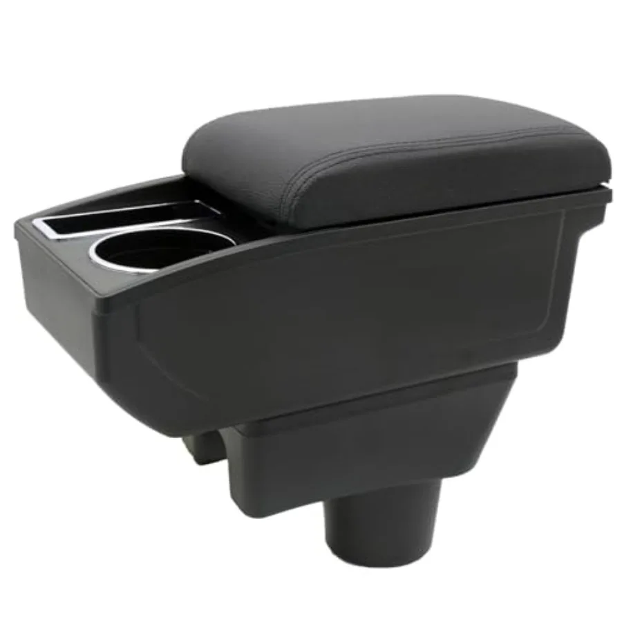 

for Mitsubishi Mirage 2014-2024 Car Armrest Box Center Console Accessory Leather Arm Rest Double-Layer Storage Space with Cup H