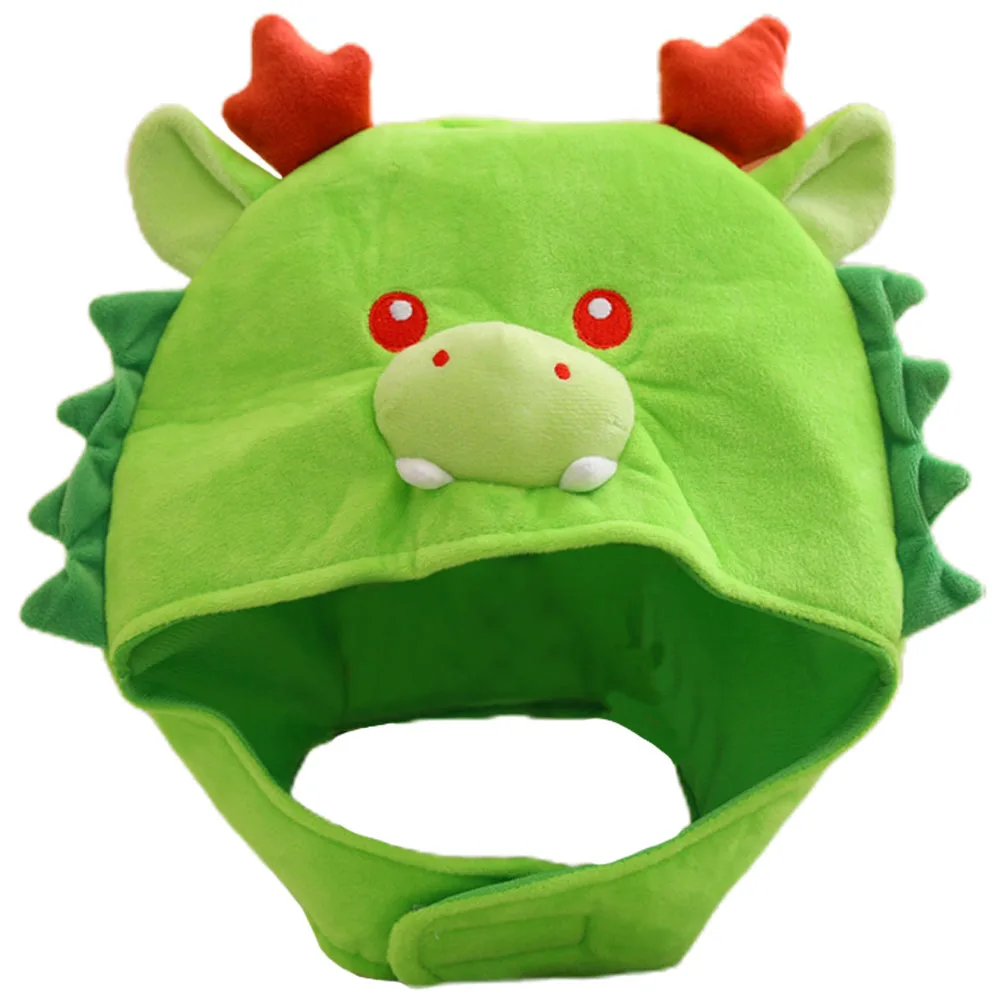 

Dragon Year Mascot for Party Photoshoot Props Shaped Stuffed Hat Kids Costume Headwear Cartoon dragon Hat PARTY