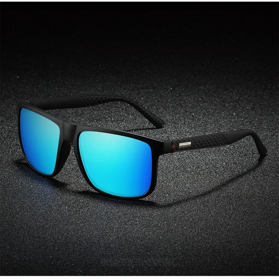 Modische Vintage Quadratische Sonnenbrille für Männer und Frauen Luxusmarken-Designer Herren-Sonnenbrille zum Fahren und Angeln UV400 Schutz Eyewear – Detail 2