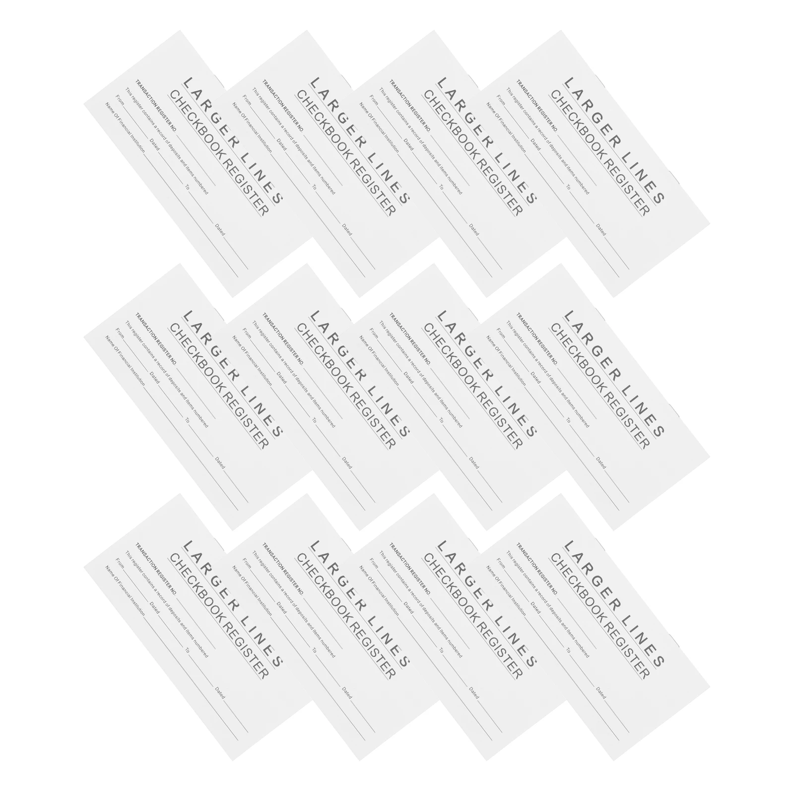 

12pcs Account Book Check Register Books For Women Bank Ledger Personal Checkbook Covers White Transaction Records