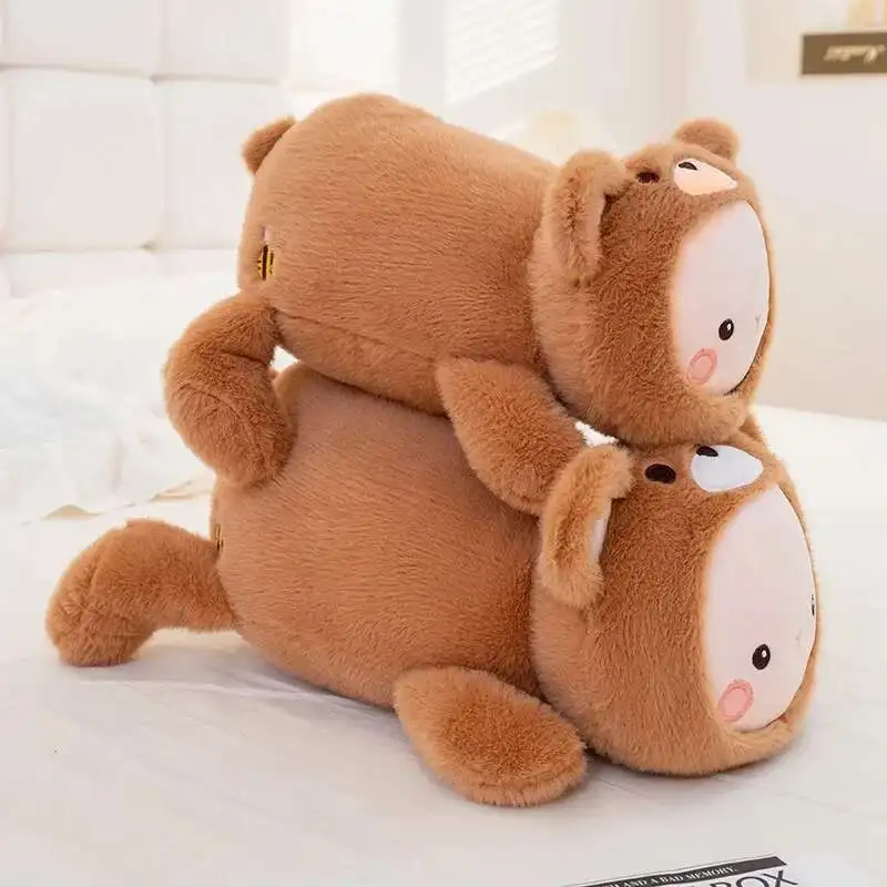 Nieuwe Cartoon Beer Pluche Dier Comfort Pluche Kussen Rustgevend Speelgoed voor Vrienden Kinderen Kerst- en Verjaardagscadeau