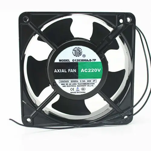

NEW FOR JIU LONG G12038HA2S-7P 0.14A 24W 12038 12CM 220V welding machine cooling fan