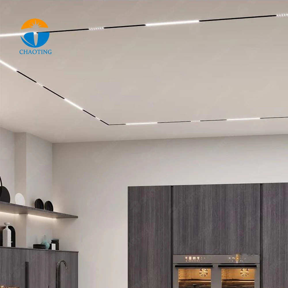 

New Design Magnet Lights Competitive Price Magnetic Track Light Dc48V Magnetic Track Rail Cob Linear Ceiling Led Track Light