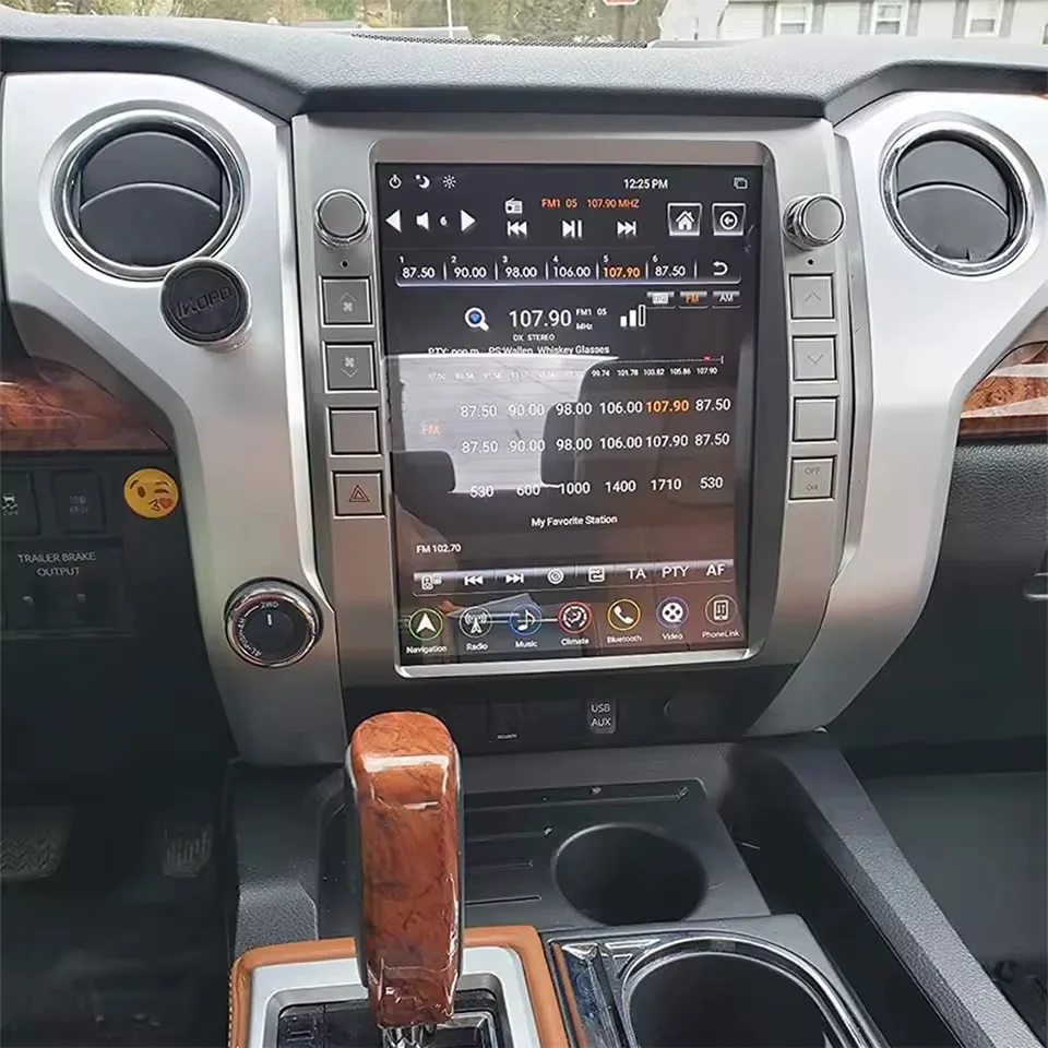 Pantalla Android de Radio de coche de 12,1 pulgadas para Toyota Tundra 2014 2017 256GB reproductor de vídeo Multimedia estéreo navegación GPS unidad principal Carplay