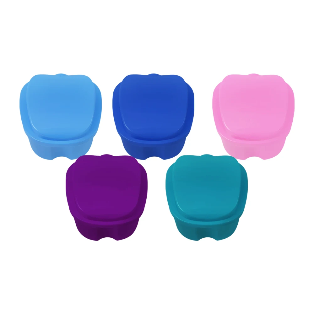 False Teeth Dental Denture Bath Box Tooth Protector Retainer Case  Cleaning Teeth Container Oral Hygiene Supplies Organizer