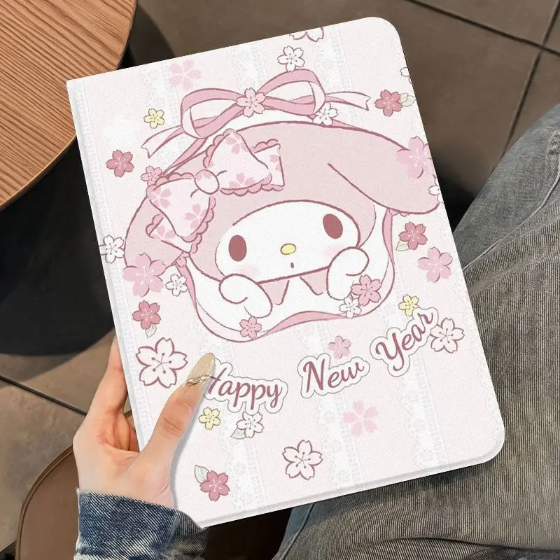 

Новый чехол My Melody для iPad 2025 11-го поколения 11 дюймов, 10-го поколения 2022, 9-го поколения 10.2, Pro 2024, Mini 4, 5, 6, 7, 8.3, Air 4, 5, 6, 7, в стиле флип-кейса