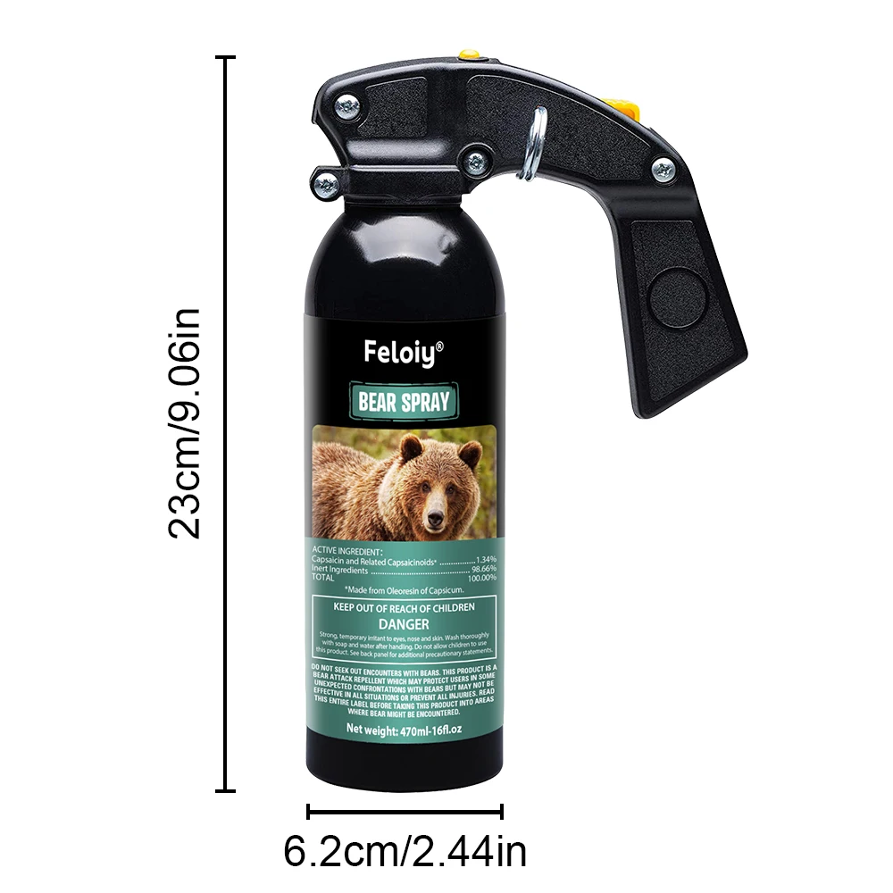 Bear Spray: barrera antiniebla de largo alcance, autodefensa de alta espicidad, restaura la respiración de los osos y causas una sensación de combustión