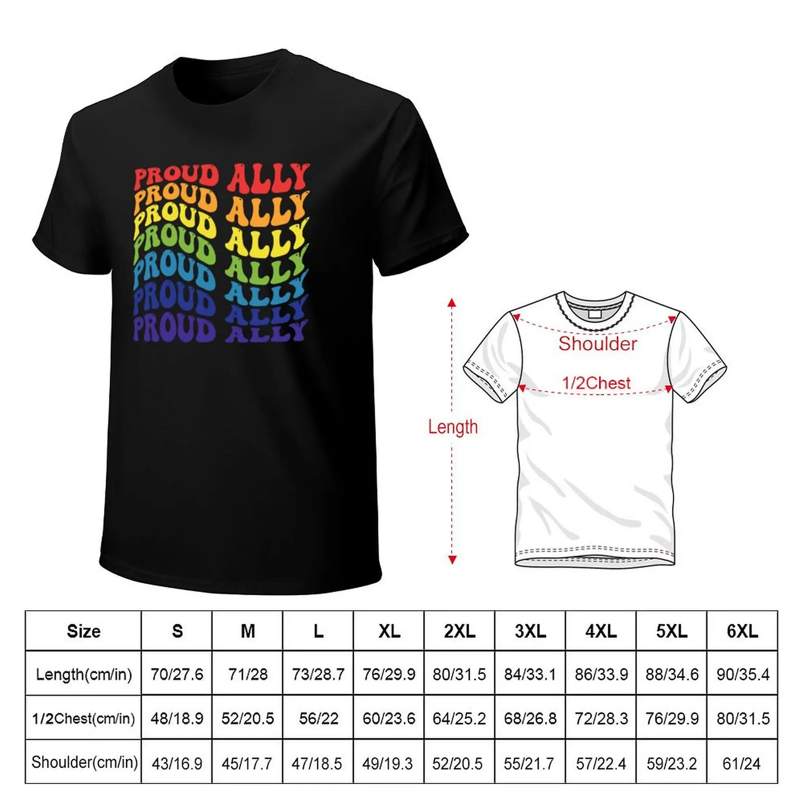 Proud Ally T-Shirt Work Wear Lightweight Tee