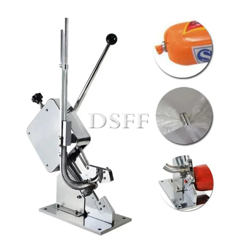 Máquina Manual de anudado y sellado de salchichas de jamón de acero inoxidable, máquina de sellado de abrazadera en forma de U para bolsas de compras de supermercado